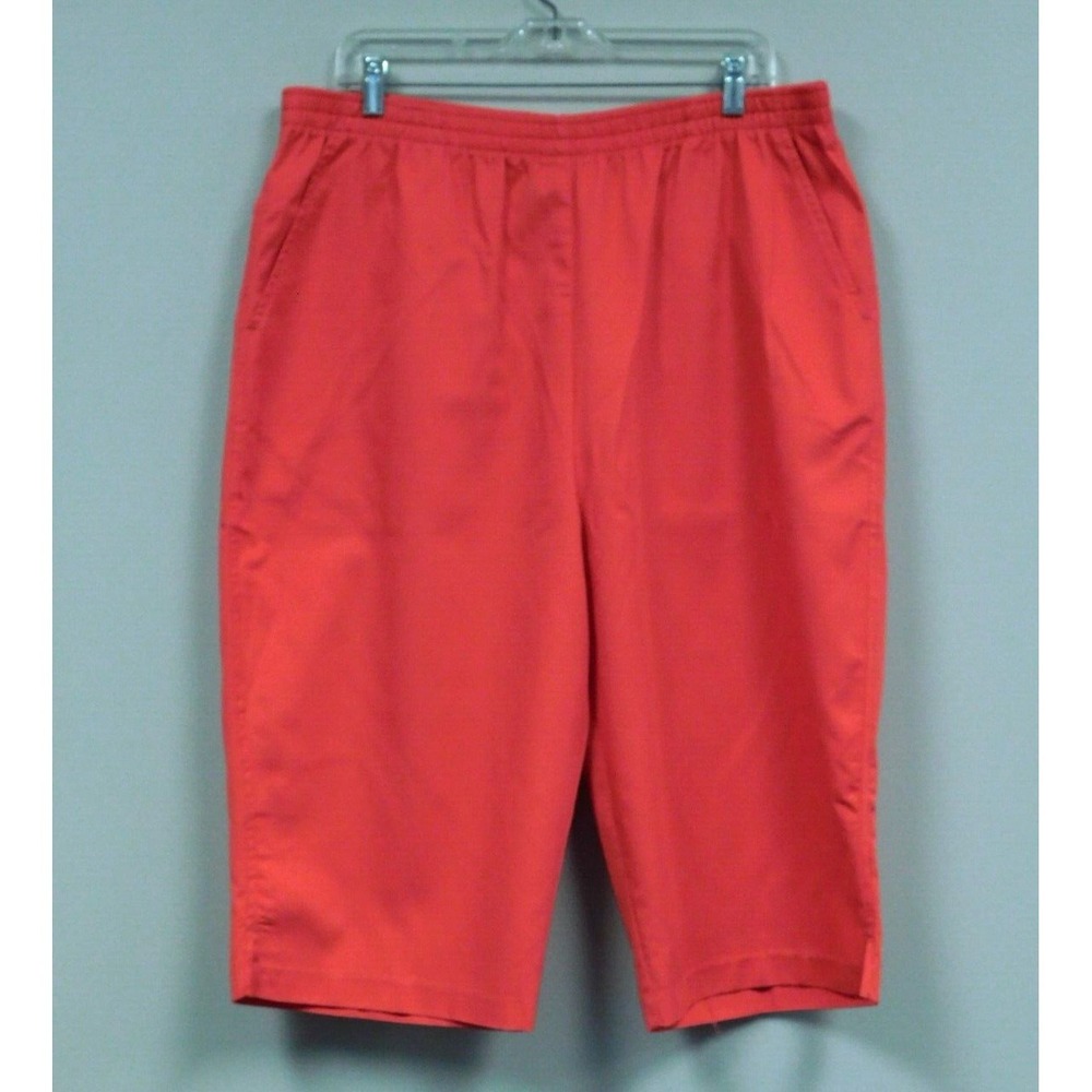 Bon Worth Capri Pants Womens Knit Pull On Elastic Waist Pockets XLP